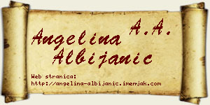 Angelina Albijanić vizit kartica